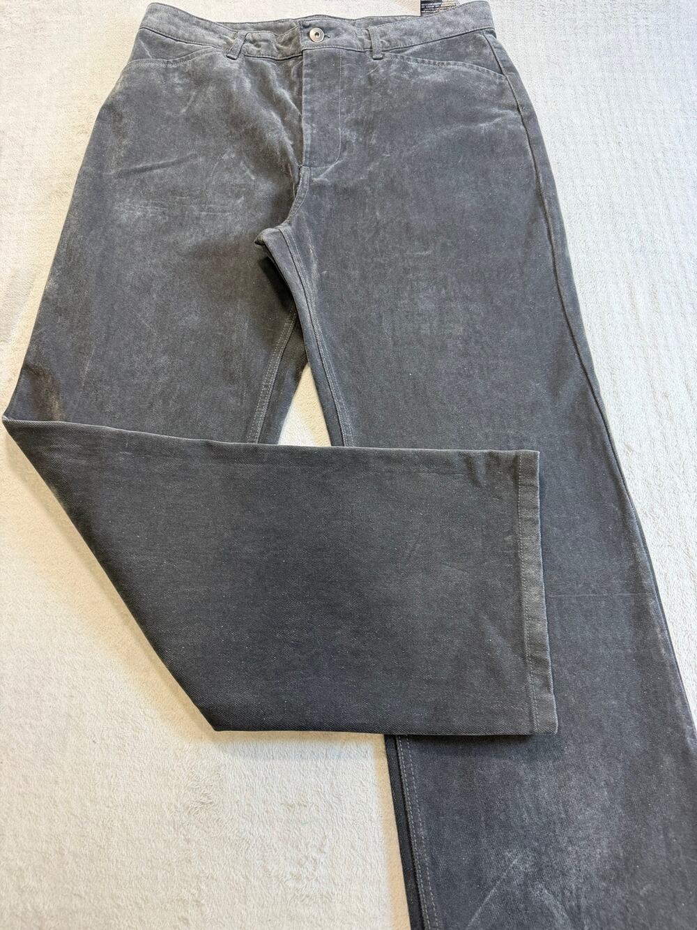 Zara Women’s W32 Wide Leg Pants Washed Black Charcoal High Rise